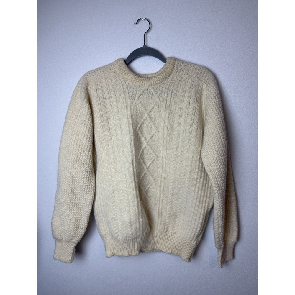 Vintage Barbour Cable‎ Knit Wool Sweater size Medium